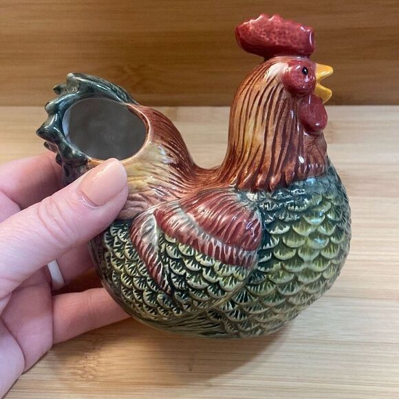 Vintage Sakura by Oneida Rooster Chicken Hen Creamer Farmhouse Country Kitchen - Picture 9 of 12